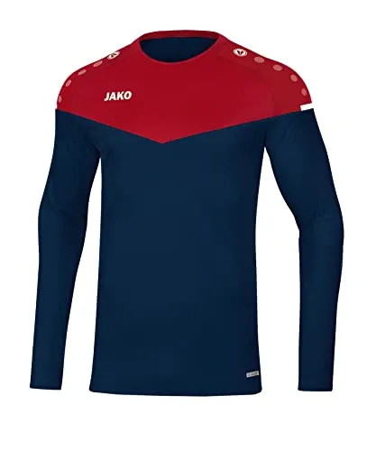 JAKO Kinder Sweatshirt Champ 2.0, Marine/Chilirot, 128