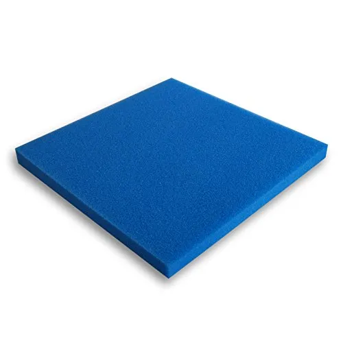 Wiltec Filtermatte Schaumstoff 50 x 50 x 3 cm feine Porung 30 ppi für Teichfilter Aquarienfilter Aquarium Filter Außenfilter Wasser