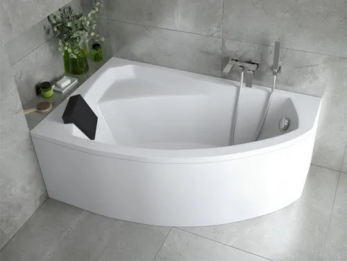 KOLMAN Eckbadewanne Rima 130x85 (Links/Rechts) mit GRATIS Ablaufgarnitur & Füßen - Die KOLMAN Eckbadewanne Rima vereint modernes Design mit hochwertigem Acryl. Genießen Sie entspannende Bäder dank der rutschfesten Oberfläche und der Fähigkeit, Wassertemperatur lange zu halten. Ideal für Ihr Badezimmer!