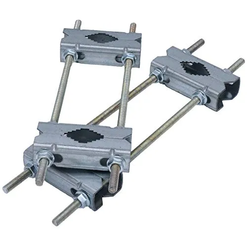 Doppelschellen Set für HQ Stahl Mastschelle 30cm - Rohr- oder Masthalterung bis 64mm aus verzinktem Stahl für Satellitenantenne & DVB-T2 LTE Antenne Sonnenschirm Wetterstation