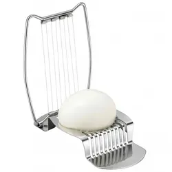 Koopman Eierschneider Eierteiler Edelstahl Drahtschneider, (1-tlg), Edelstahl, Kompakt, 14,5x9cm, Spülmaschinenfest, Küche silberfarben