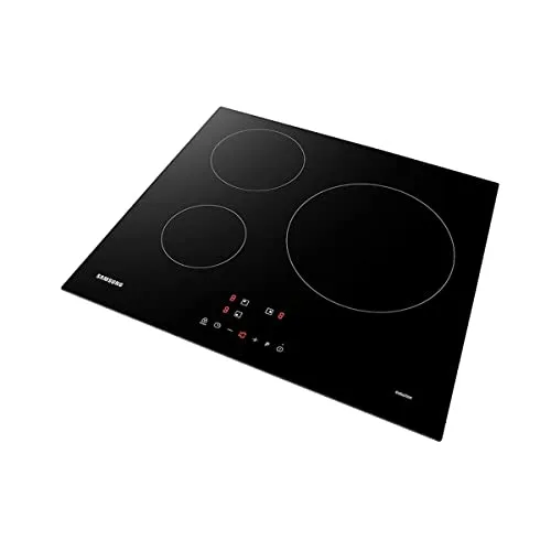 SAMSUNG NZ63M3NM1BB Induktionskochfeld - 3-fach Induktionskochfeld mit 7200 Watt Gesamtleistung, 9 Leistungsstufen und Sicherheitsfunktionen, ideal für effizientes und sicheres Kochen.