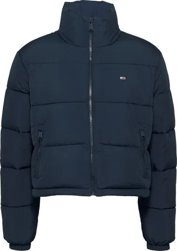 Tommy Jeans Damen Pufferjacke Cropped Essential Puffer - Blau, XL - Funktionsjacken mit zeitlosem Design, ideal für den Übergang. Aus 100% recyceltem Polyester gefertigt, bietet die Jacke hohe Funktionalität und Tragekomfort.