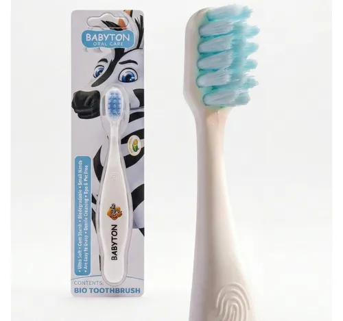 Babyton Lernzahnbürste Babyton Bio-Zahnbürste aus Mais, weich & umweltfreundlich