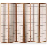 Homestyle4u 6-tlg. Paravent in Braun 264x175 cm in braun von Homestyle4u