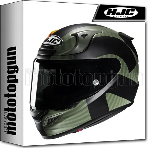 HJC RPHA 12 Ottin Helm, schwarz-grün-orange, Größe M in grün von HJC Helmets