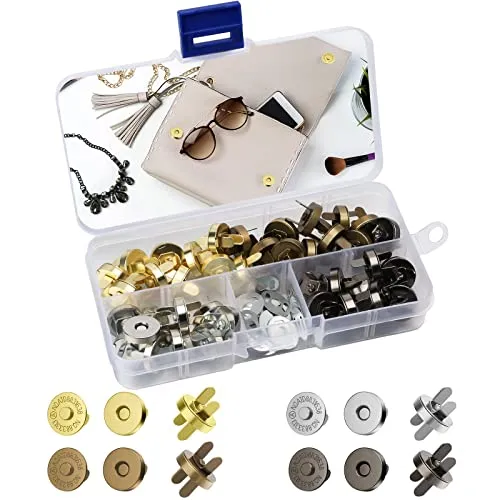 Stücke Magnetverschluss Taschen 14mm und 18mm Magnetknöpfe zum Annähen 4 Farben Magnetknopf Magnet Knöpfe für Geldtasche Handtaschen Mäntel Windbreaker Rucksack 32