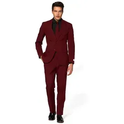 OppoSuits Einfarbiger Herrenanzug Rot (Blazing Burgundy) in rot von OppoSuits