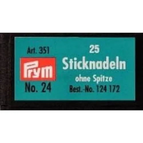 Prym 124172 Sticknadeln ohne Sp. ST 24 0,80 x 37 mm silberfarbig, silber