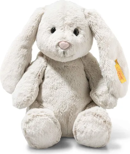 Steiff Kuscheltier Light at Night Hoppie Hase - Stofftier & Nachtlicht in einem, 28 cm groß, mit warmweißen Licht für sanftes Einschlafen und Geborgenheit im Dunkeln. Waschbar bei 30 °C - ein perfekter Begleiter für Kinder.