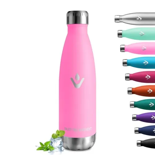 Thermosflasche 500ml, Isolierflasche 500ml, BPA-frei Trinkflasche Edelstahl, Thermoskanne Kohlensäure Geeignet, Auslaufsicher Wasserflasche für Schule, Sport, Fitness, Gym, Fahrrad, Camping, Jungs