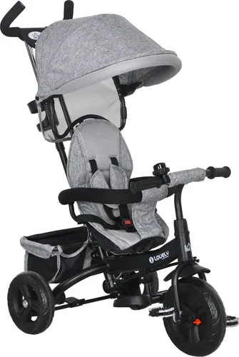 HOMCOM Kinderdreirad Metall, Kunststoff - Outdoor-Spielzeug: Robustes Dreirad mit stabilem Metallrahmen und drei Rädern für sicheres Fahren und perfektes Gleichgewicht – ideal für kleine Abenteurer!