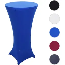 Set Stehtisch + Stehtischhusse HWC-J30 - Barmöbel: Klappbarer und höhenverstellbarer Stehtisch mit witterungsbeständiger Edelstahloberfläche, ideal für Gartenpartys und Veranstaltungen.