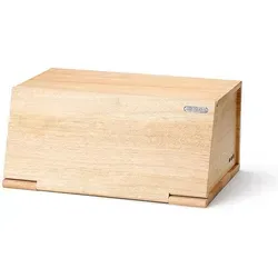 Continenta Brotkasten Brotkiste mit Schneidebrett - Moderner Brotkasten aus Gummibaumholz mit optimaler Belüftung für langanhaltende Frische. Inklusive Schneidebrett für praktischen Einsatz in der Küche.