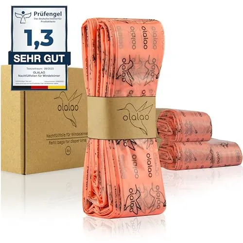 olalao Nachfüllfolie für Windeleimer 4-Pack