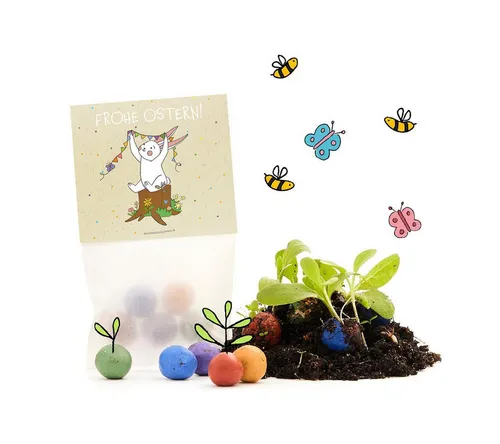 Die Stadtgärtner Spielzeug-Gartenset 10 Blumenmurmeln-Tütchen - Wachsende Oster-Geschenke,  Osternest-Idee, Enthält 10 Tütchen