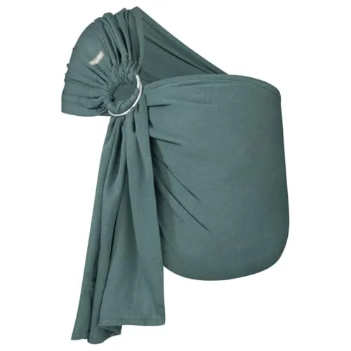Hoppediz Ring-Sling Tragetuch Baby - ULTRALEICHT - für Neugeborene - Babytragen: 100% schadstoffgeprüfte Baumwolle für optimalen Tragekomfort, empfohlen von Hebammen – ideal für schnelle Anwendung im Alltag!