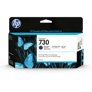 HP 730 (P2V65A) Matt schwarz Druckerpatrone - 130 ml, perfekte Druckqualität für DesignJet T1600, T1700, T2600