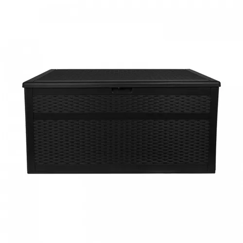 Gartenbox Gartentruhe 570L - schwarz mit Sitzgelegenheit - Rissa I