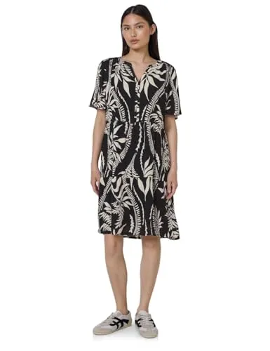 STREET ONE STUDIO Midikleid schwarz 38 - Kleider in klassischem Schwarz, aus 100% Viskose, pflegeleicht und ideal für jeden Anlass.