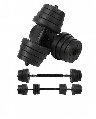 20kg Verstellbares Hantelset mit 2er Kurzhantel und Langhantelstange - Ideal für Fitness-Training zu Hause oder im Studio. Flexibles Gewichtssystem für individuelles Training und effektive Muskelaufbau.