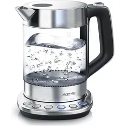 Arendo Wasserkocher aus Glas & Edelstahl mit Temperatureinstellung