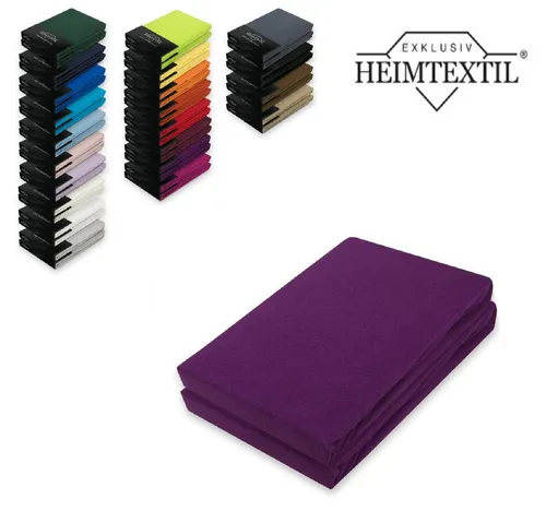EXKLUSIV HEIMTEXTIL Doppelpack Jersey Premium Spannbettlaken 100% Baumwolle - Spannbetttücher, Öko-Tex zertifiziert und hautfreundlich, mit Rundumgummizug für perfekten Sitz – ideal für Matratzenhöhen bis 25 cm.
