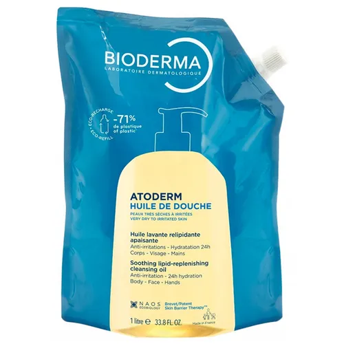 Bioderma Atoderm Eco-Recharge Duschöl 1 Liter ist eine milde Waschgrundlage in F