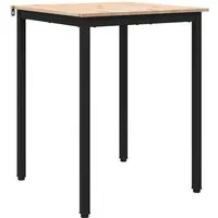 vidaXL Esstisch Natur 60x60 cm aus massivem Kiefernholz – Braun