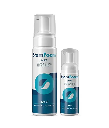 StomFoam Medizinischer Reinigungsschaum und beruhigende Pflege für Stoma umgebende Haut. Bei Reizungen und empfindlicher Haut. Medizinprodukt 50 ml.