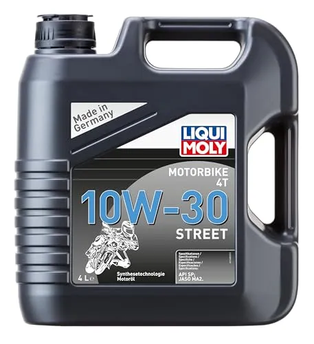 LIQUI MOLY Motorbike 4T 10W-30 Street | 4 L | Motorrad Synthesetechnologie Motoröl | Art.-Nr.: 1688, Schwarz