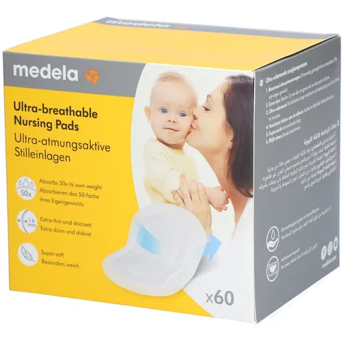 Medela Ultra-atmungsaktive Stilleinlagen – Hochgradig saugfähig – Diskretes Design für hohen – 60er Pack