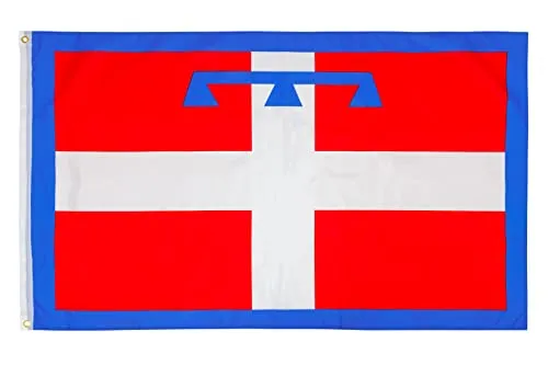 PHENO FLAGS Piemont Flagge 90x150cm - wetterbeständige Fahne mit Messingösen, 100% Polyester, robuste Doppelnaht & in lebendigen Farben - ideal für Flaggen-Liebhaber