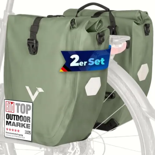 Fahrradtaschen Grün von Valkental