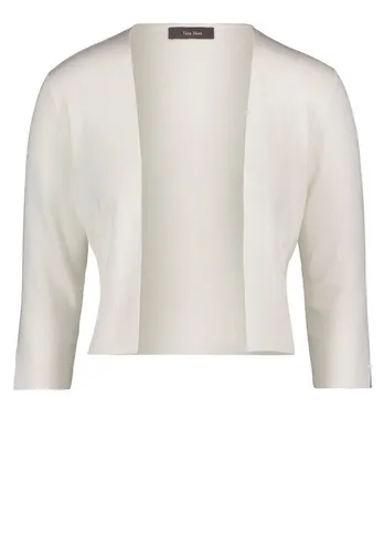 Vera Mont Strickbolero langarm - Feminin geschnittene Strickjacke in Rohweiß mit Ärmelschlitzen, ideal für festliche Anlässe. Hergestellt aus pflegeleichtem Material, das Deinen Look stilvoll ergänzt.