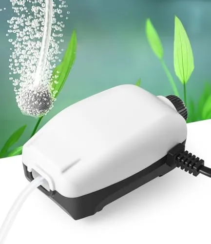 FEDOUR 2W 2,5W Nano Whisper Aquarium Luftpumpe, 1 Ausgänge-168LPH 2 Ausgänge-264LPH Leiser Einstellbar Sauerstoffpumpe, Belüfter für 1-250L Aquarium