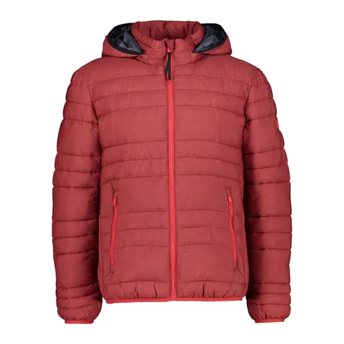 CMP Herren Winterjacke mit 3M Thinsulate - Größe 54, Rot - Stilvolle Winterjacke für Outdoor-Aktivitäten, kombiniert urbanes Design mit innovativer Wattierung für optimalen Komfort und Schutz. Abnehmbare Kapuze und verstellbare Gummibänder sorgen für eine individuelle Passform.