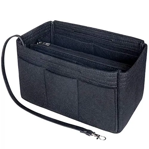 Soyizom Filz Handtasche Liner, Fits Speedy 25-40, Neverfull - Schwarz, Groß