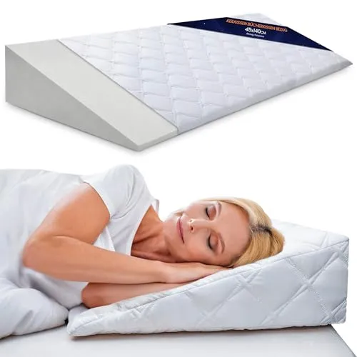 Bezug für Keilkissen 45 x 140 cm – Perfekte Passform für Bett und Sofa - Kopfenden – Hochwertiger, robuster Ersatzbezug mit praktischem Reißverschluss für einfache Reinigung und Hygiene. Ideal für Keilkissen und sorgt für dauerhaften Komfort.