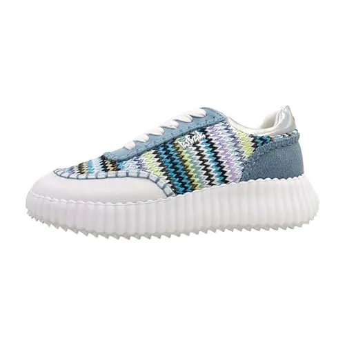 La Strada 2200586 4260 Damen Sneaker Blau Multi - Sneaker mit modernem Design und Memory Foam Fußbett für höchsten Tragekomfort. Ideal für den Alltag, mit individueller Schnürung und optimaler Passform.