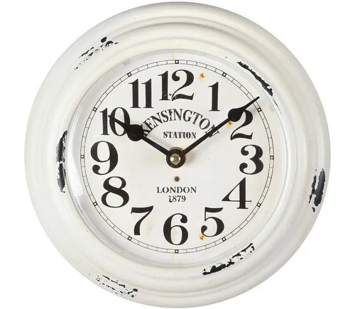 Ambiente Haus Wanduhr Kensington 21cm in weiß von Ambiente Haus