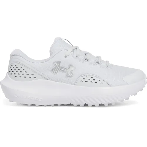 Under Armour Damen Surge Golf Cleat Sneaker – Distant Gray, 40.5 EU - Damen-Golfschuhe mit wasserabweisendem Obermaterial, verbesserter Dämpfung und Charged Cushioning für ultimativen Komfort und Unterstützung während des Spiels.