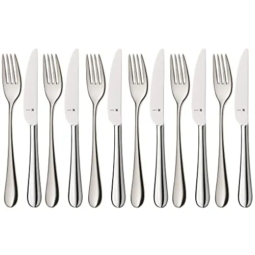WMF Besteck-Set Merit (12-tlg) für 6 Personen - Hochwertiges Besteckset aus Cromargan protect, spülmaschinengeeignet und ideal für stilvolle Dinnerabende.