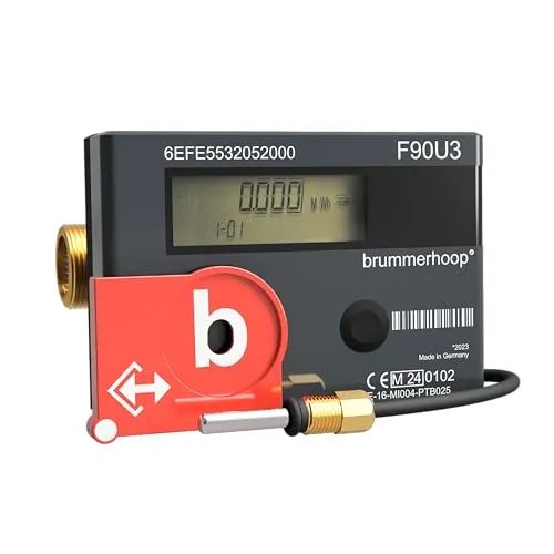 Ultraschall-Wärmezähler F90U3 Qp3,5 Nennweite DN20 mm Baulänge 130mm 1 Zoll Anschlussgewinde abnehmbare Anzeigeeinheit freier Steckplatz für Erweiterungsmodul Eichung 2026 gültig bis 2031