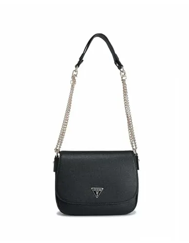 Guess Umhängetasche Flap Shoulder Bag, Black - Fahrradtaschen mit eleganter Überschlagklappe und abnehmbarem, verstellbarem Schulterriemen für maximalen Tragekomfort.
