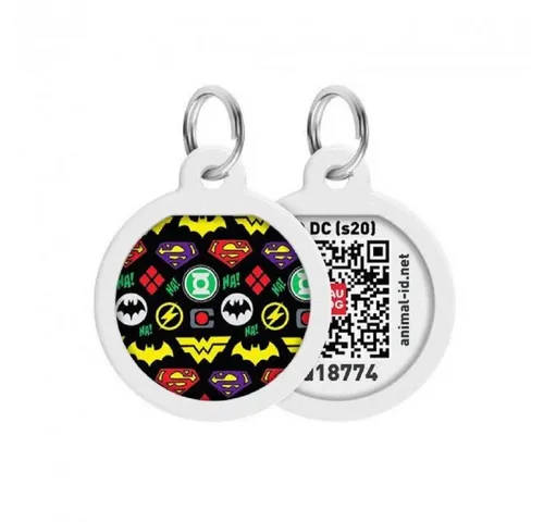 WAUDOG Tier-Halsband Pet ID Tag für Hund Katze mit QR Passport Global Suchsystem