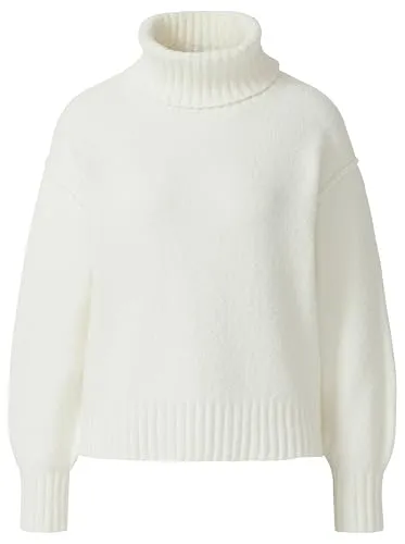 s.Oliver Damen Pullover mit Rollkragen 2172631 White 46 von s.Oliver