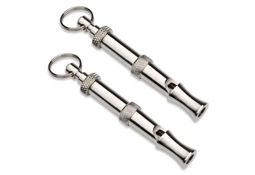 Company of Animals Hundepfeife Stahl Hundepfeife Ultraschall Hundetraining Trainingspfeife, (2-St), Hochfrequenzpfeife Einstellbar bis 350m Reichweite