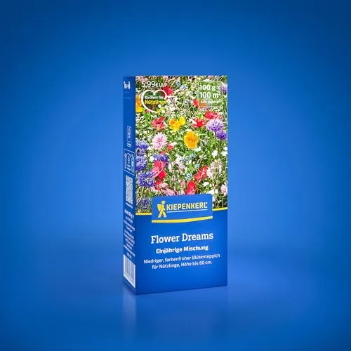 Kiepenkerl Blumensamen-Mischung Flower Dreams 1078090, Blumensaat | Farbenfroher Blütenteppich für Nützlinge, circa 60 cm hoch, Blumenwiese