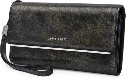 REDOM Geldbörse Damen Handytasche Portemonnaie Portmonee Geldbeutel Weich Lang (Frauen Handtasche Ledergeldbörse Brieftasche mit 9 Kartenfächer, Slim Wallet, Kreditkartenetui, Kartenetui, Kartenhalter), NFC RFID-Schutz mit Münzfach Groß 19 x 3,5 x 10,5 cm